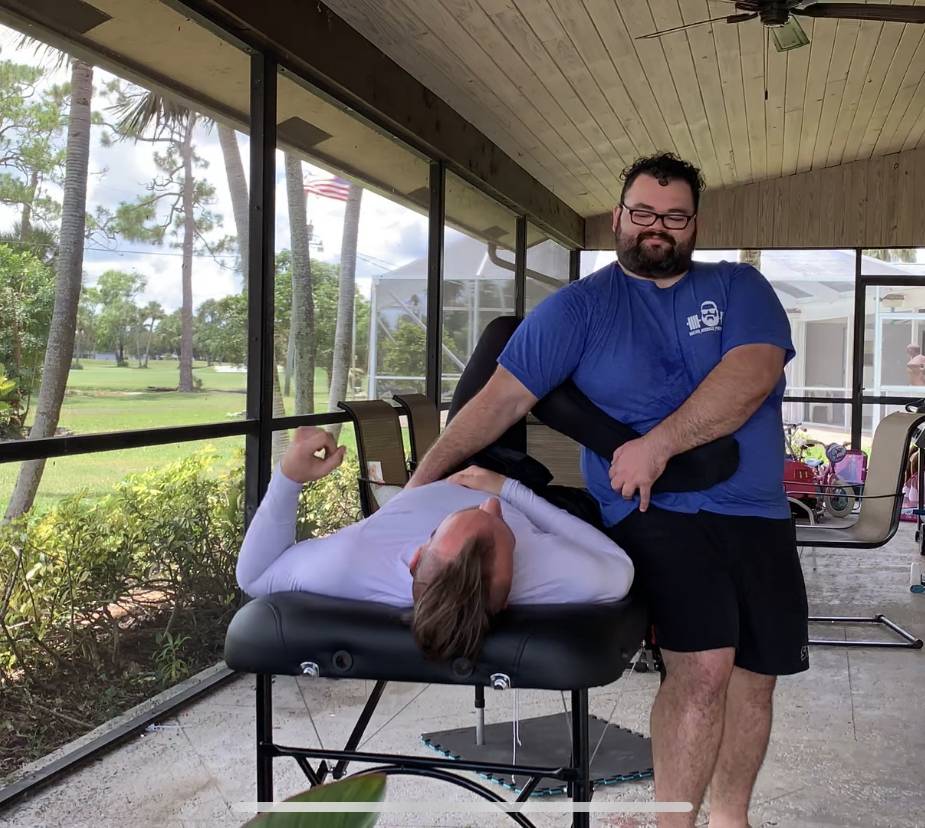 fascial stretch therapy to provide relief on the hips. joint mobilization, joint capsule stretch, hip pain relief, lower back pain relief. Freedom of movement